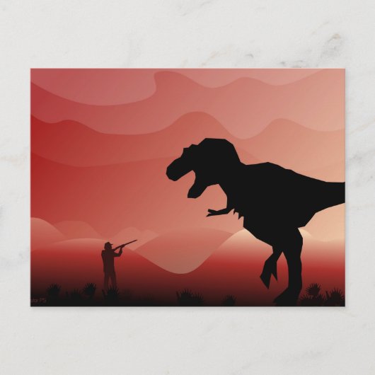 Carte Postale Chasse pour Dinos (Devant)