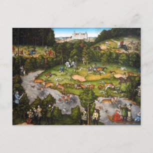 Carte Postale Chasse près du château Hartenfels - Cranach l'Anci