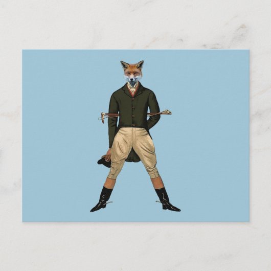 Carte Postale Chasse vintage au renard (Devant)