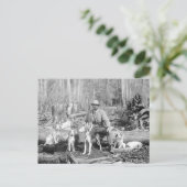 Carte Postale Chasseur avec ses Lévriers, 1897 (Debout devant)