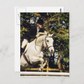 Carte Postale Chasseur blanc prendre un saut (Devant / Derrière)