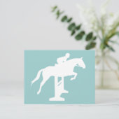 Carte Postale Chasseur Cheval et cavalier (blanc) (Debout devant)