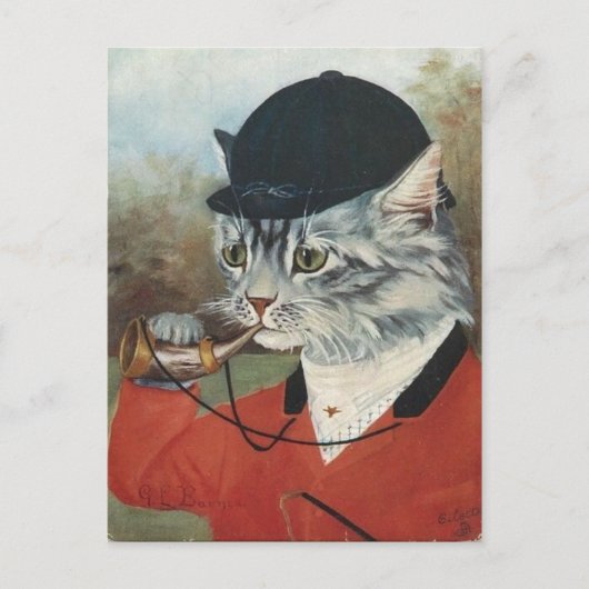 Carte Postale chasseur conversation (Devant)