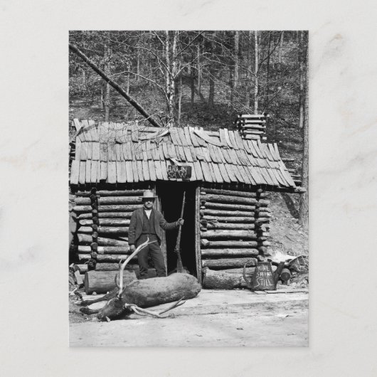 Carte Postale Chasseur de cerfs, 1901 (Devant)