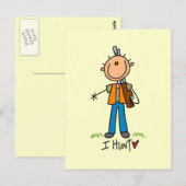 Carte Postale Chasseur de Stick Figure (Devant / Derrière)