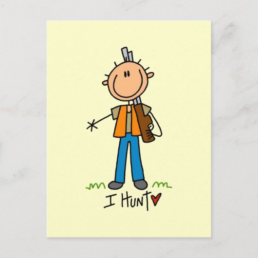 Carte Postale Chasseur de Stick Figure (Devant)