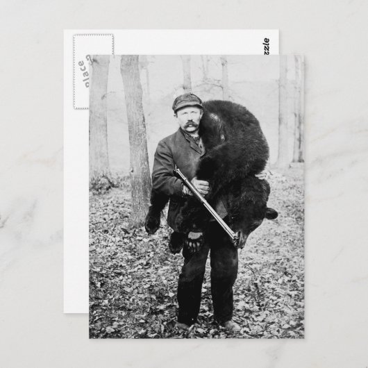 Carte Postale Chasseur d'ours, 1909 (Devant / Derrière)