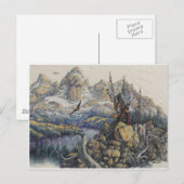 Carte Postale Chasseur indien américain (Devant / Derrière)