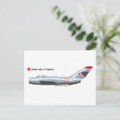 Carte Postale chasseur soviétique MiG-17F Fresco (Debout devant)