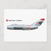Carte Postale chasseur soviétique MiG-17F Fresco (Devant)