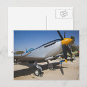 Carte Postale Chasseur Spitfire construit par les Britanniques (Devant / Derrière)