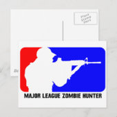 Carte Postale chasseur zombie 3 (Devant / Derrière)