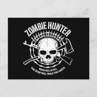 Carte Postale chasseur zombie mort-vivant mort-vivant