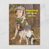 Carte Postale Chasseurs camouflés (Devant)