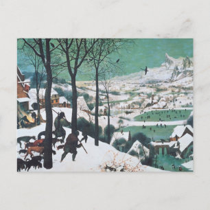 Carte Postale Chasseurs dans la neige par Bruegel