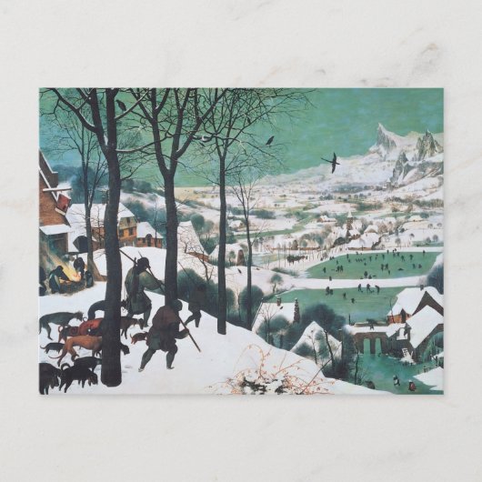 Carte Postale Chasseurs dans la neige par Bruegel (Devant)