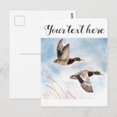 Carte Postale Chasseurs de canards (Devant / Derrière)