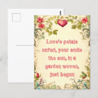 CHÂSSIS vintage DE COEUR DE JARDIN AVEC DEVIS D'AM