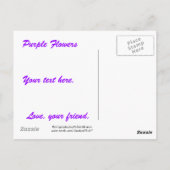 Carte Postale Chaste Arbre Fleurs violettes (Dos)