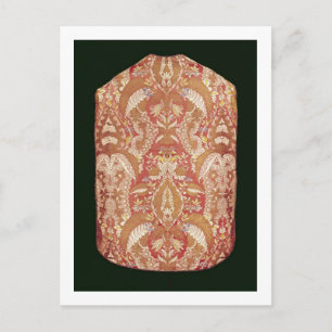 Carte Postale Chasuble, soie à motif dentelle, français, c.1720
