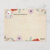 Carte Postale Chat (Dos)