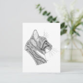 Carte Postale chat (Debout devant)