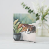 Carte Postale chat (Debout devant)