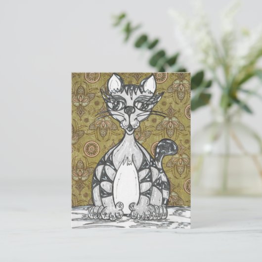 Carte Postale Chat 4 (Debout devant)