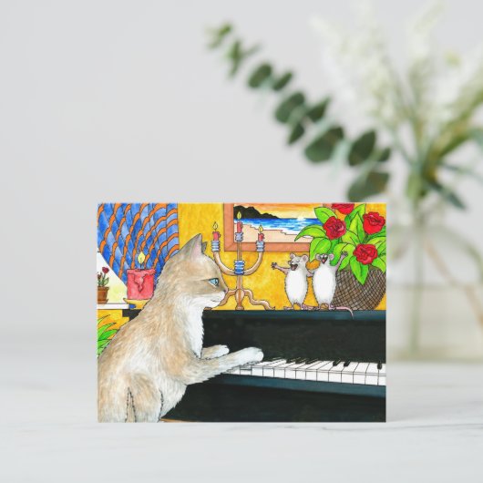 Carte Postale chat 506 (Debout devant)