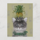 Carte Postale Chat à ananas (Devant)