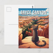 Carte Postale Chat à Bryce Canyon National Park Utah (Devant / Derrière)