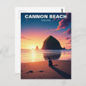 Carte Postale Chat à Cannon Beach Oregon (Devant / Derrière)