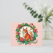 Carte Postale Chat à coon de Maine Ginger orange (Debout devant)