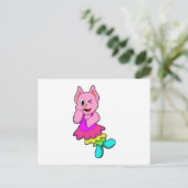 Carte Postale Chat à la danse avec jupe (Debout devant)