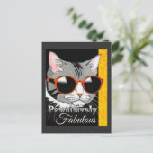 Carte Postale Chat à la mode (Debout devant)