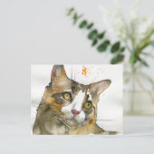 Carte Postale Chat à l'aquarelle (Debout devant)