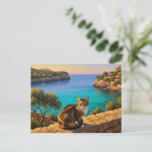 Carte Postale Chat à Majorque Espagne Voyage (Debout devant)