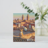 Carte Postale Chat à Marrakech Maroc Voyage (Debout devant)