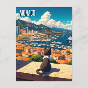 Carte Postale Chat à Monaco Monte Carlo Europe Travel