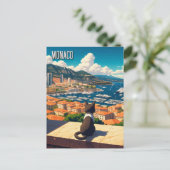 Carte Postale Chat à Monaco Monte Carlo Europe Travel (Debout devant)