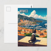 Carte Postale Chat à Monaco Monte Carlo Europe Travel (Devant / Derrière)
