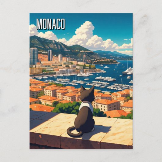 Carte Postale Chat à Monaco Monte Carlo Europe Travel (Devant)