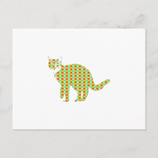 Carte Postale Chat à motifs (Devant)