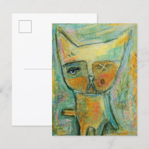 Carte Postale Chat à oeil unique