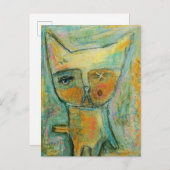 Carte Postale Chat à oeil unique (Devant / Derrière)