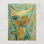 Carte Postale Chat à oeil unique (Devant)