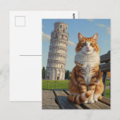 Carte Postale Chat à Pise Italie (Devant / Derrière)