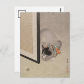 Carte Postale Chat à regarder une araignée | Oide Tōkō (Devant / Derrière)