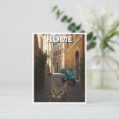 Carte Postale Chat à Rome Rue pavée Italie (Debout devant)