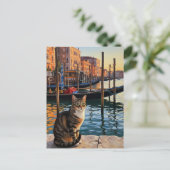 Carte Postale Chat à Venise Italie Voyage (Debout devant)